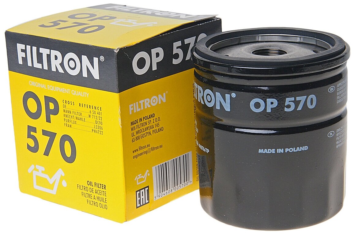 Масляный фильтр FILTRON OP570