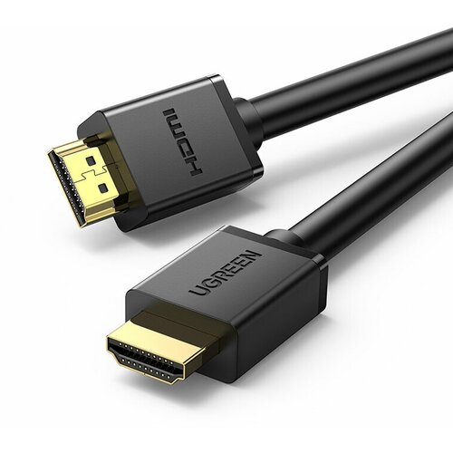 Кабель UGREEN HD104 (10114) HDMI Male To Male Cable. Длина: 30 м. Цвет: черный позолоченные разъемы 5 футов 1 5 м 1080p hdtv hdmi совместимый штекер к 3 rca аудио видео av кабель адаптер