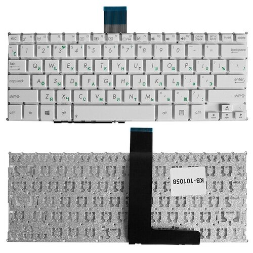 Клавиатура для ноутбука Asus F200CA F200LA F200MA X200CA X200LA X200MA Series Плоский Enter Белая без рамки AEEX8E0110 SG-62500-XUA 920₽