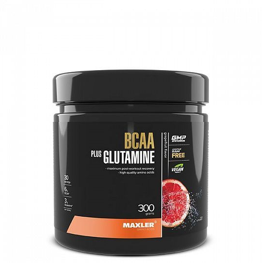 Maxler BCAA +Glutamine (300 гр) (грейпфрут)