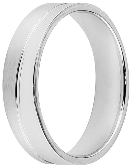 Кольцо обручальное UVILERS серебро, 925 проба, родирование, размер 18.5, серебряный