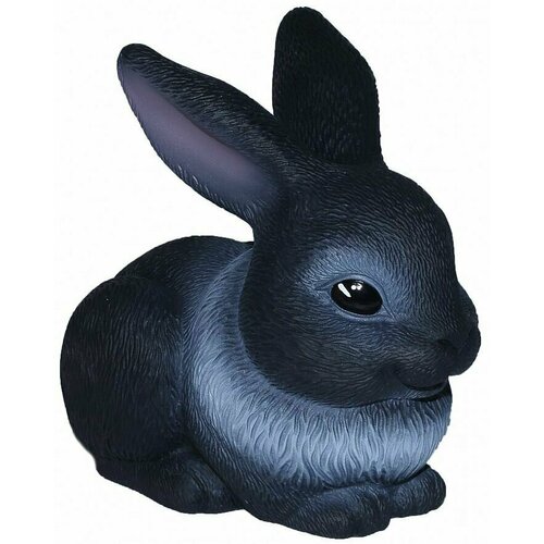 Резиновая игрушка Кролик черный 17х19 см (подходит для купания и игры)