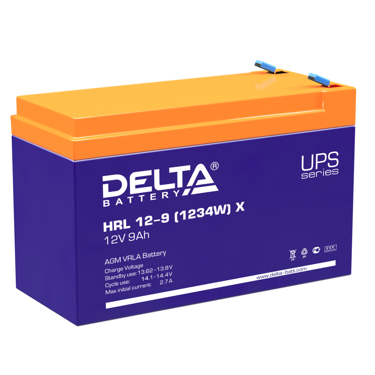 Аккумулятор DELTA HRL 12-9 Х (1234W)