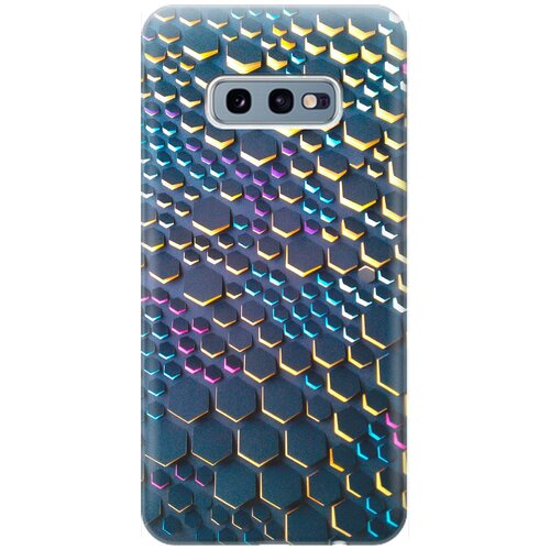 фото Re:pa накладка transparent для samsung galaxy s10e с принтом "графитовые соты"