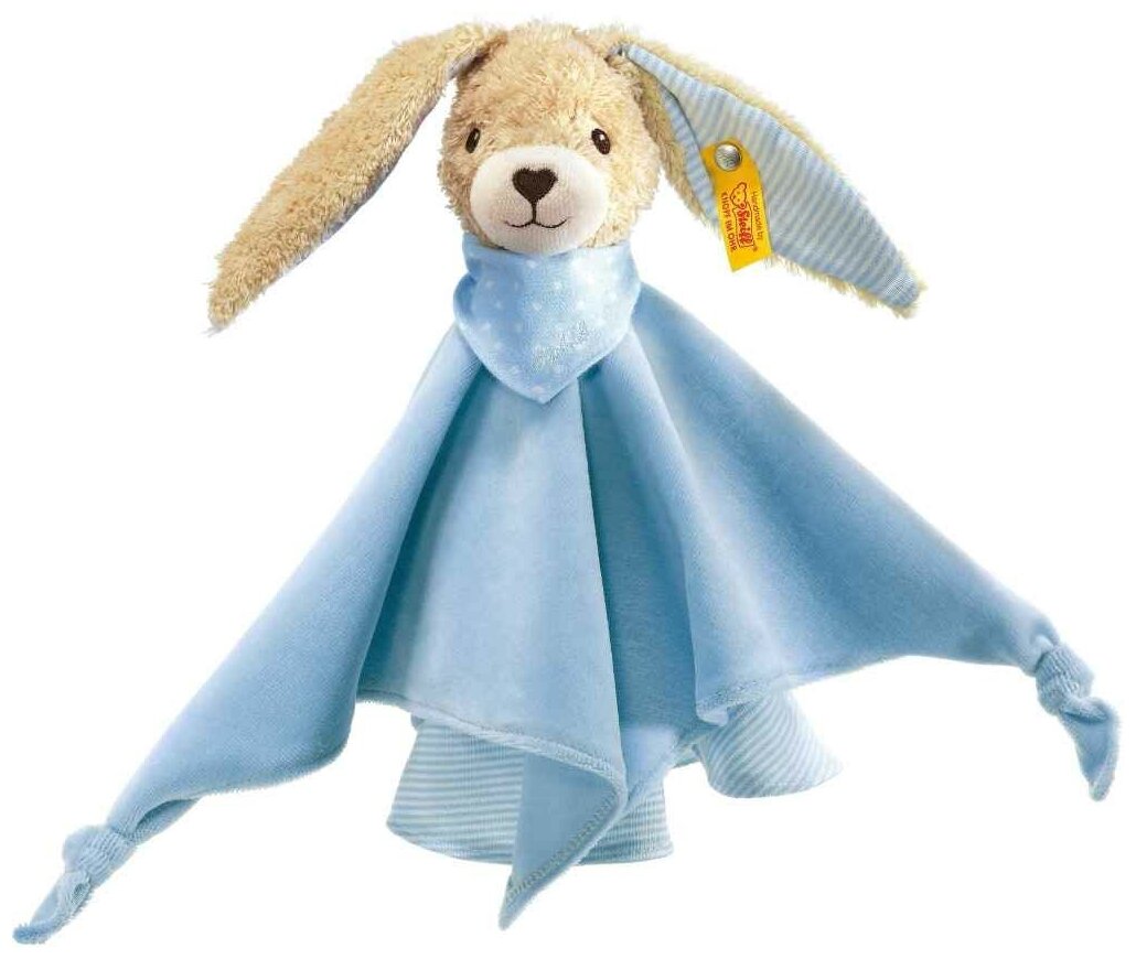 Комфортер Steiff Hoppel Rabbit blue (Штайф Кролик Хоппель голубой 28 см)