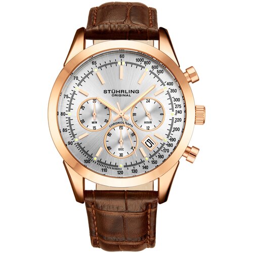 фото Наручные часы stuhrling 3975l.6, коричневый