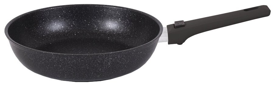 Сковорода-гриль с антипригарным покрытием со съемной ручкой SOFT-TOUCH Kukmara (Темный мрамор) смт264а, 26 см