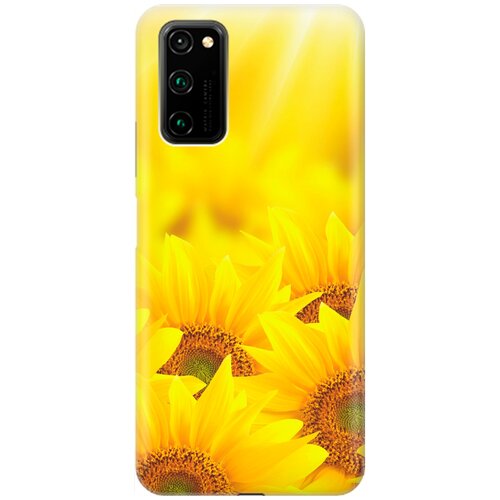 фото Re:pa накладка transparent для honor view 30 pro с принтом "подсолнухи"