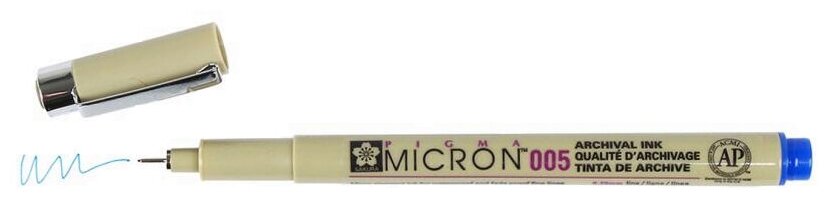 Ручка капиллярная Pigma Micron 0.2мм Синий