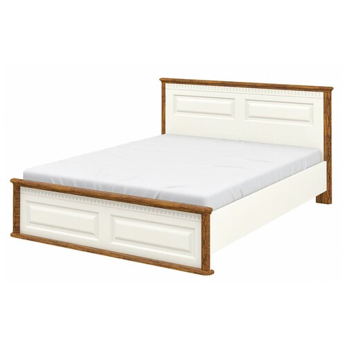 Кровать Мебель-Неман Марсель двуспальная, размер (ДхШ): 212х177 см, спальное место (ДхШ): 200х160 см, цвет: крем/дуб кантри