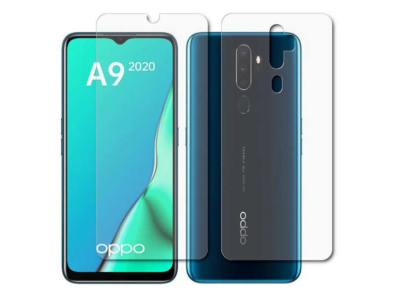 Гидрогелевая пленка LuxCase для Oppo A9 2020 0.14mm Front and Back Transparent 86970 - фото №12