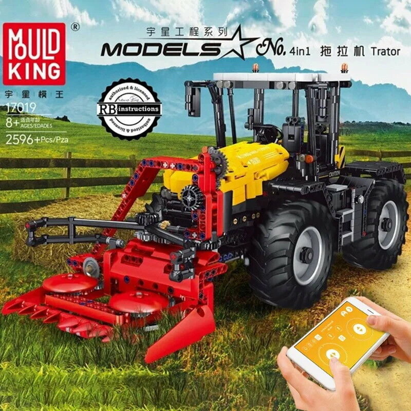 Конструктор 17019 MOULD KING Трактор JCB Fastrac 4000 с ДУ 4 в 1 2596 деталей