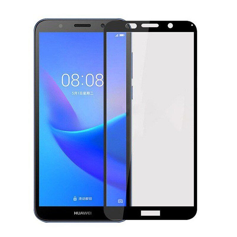 Защитное стекло "Полное покрытие" для Huawei Y5 2018 / Y5 Prime 2018 / Y5 Lite 2018 / Honor 7A Черное