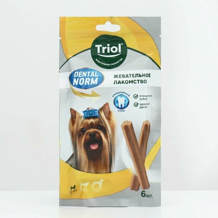 фото Жевательное лакомство Triol DENTAL NORM, для собак мелких пород, 90 г