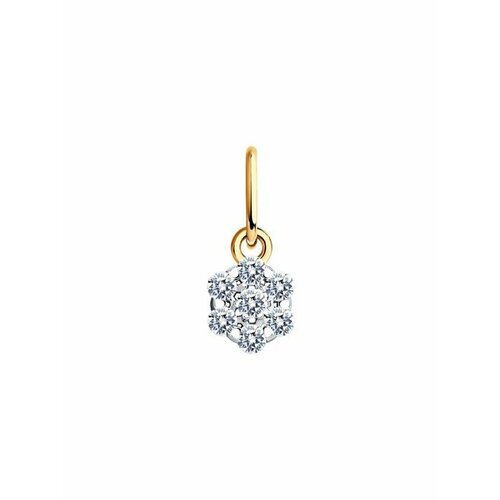 Подвеска MSJewellery, красное золото, 585 проба, фианит