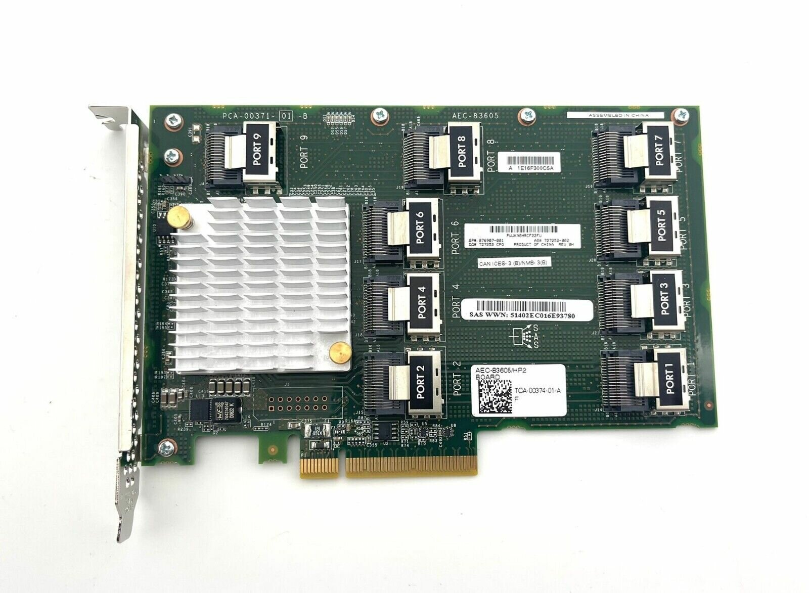 Контроллер (модуль расширения) Raid HPE DL38X Gen10 12Gb SAS Expander Card Kit with Cables 876907-001 (enable 24 SFF field upgrade) 9-Port SAS Expander Card 870549-B21