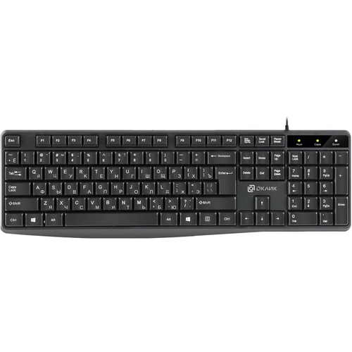 Клавиатура Oklick Оклик 145M черный USB Multimedia 1659983 107800₽