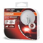 Лампа автомобильная галогенная OSRAM Night Breaker Silver 64150NBS-HCB H1 12V 55W P14,5s - изображение