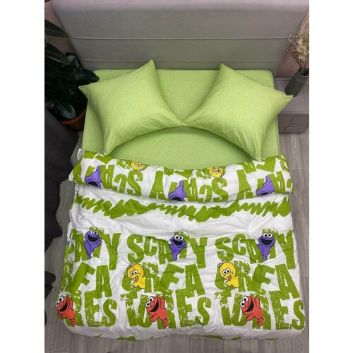 зеленый, белый