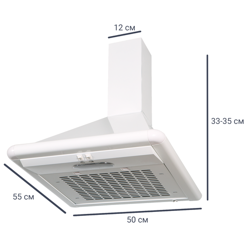 Вытяжка настенная ELIKOR Бьянко 50 см цвет белый 7855₽