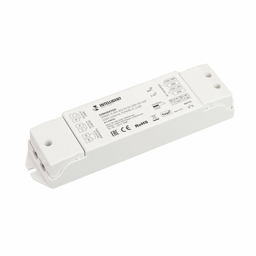 Arlight INTELLIGENT ARLIGHT Конвертер SMART-0-10V-302-72-SH-DRI-PD-SUF (230V, 2x20mA, TUYA Wi-Fi, 2.4G) (IARL, IP20 Пластик, 5 лет)