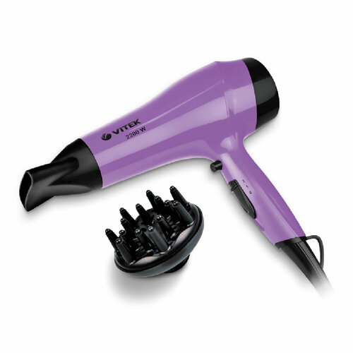 ФЕН для волос 2200ВТ 2СК 2 темп РЕЖ диффузор концентр ХОЛ возд съемн фильтр VITEK 251800₽