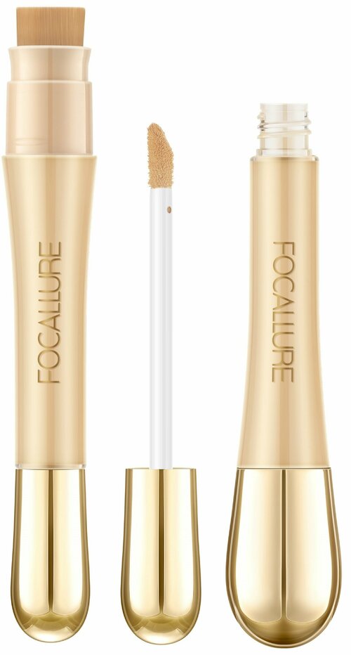 FOCALLURE Консилер с кистью Soft Matte Complete Concealer тон 02 тёплый светлый, 8 г