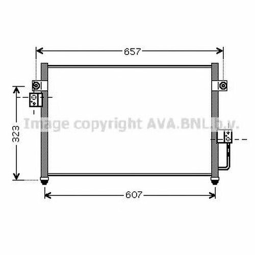 AVA HY5134 Радиатор кондиционера внешний