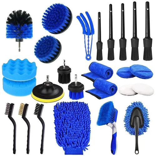 Набор для уборки автомобиля ZDK Outdoor 24, аксессуары для автомобиля, черно-синий, 24 предметов