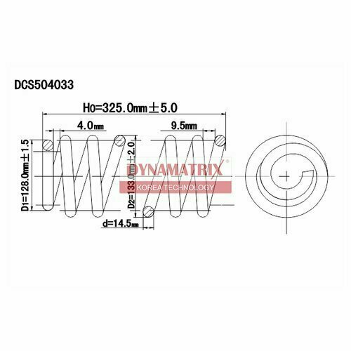 Пружина задней подвески Dynamatrix-Korea DCS504033 для Ford Scorpio I