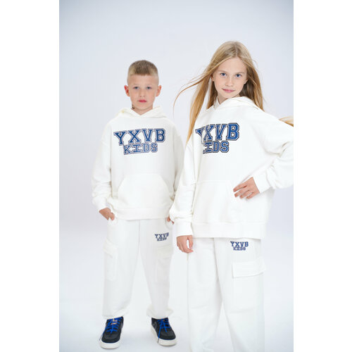 фото Худи yoxa vibe, размер 116, белый, экрю