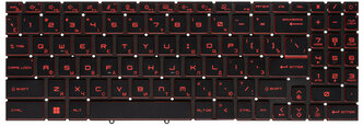 Клавиатура для MSI Katana GF76 11UE, GF76 11UC, GF76 11UD, GF76 12UE, GF76 12UG, GF76 12UGS, MSI Sword 15 A11UE, Bravo 15 B5DD с красной подсветкой