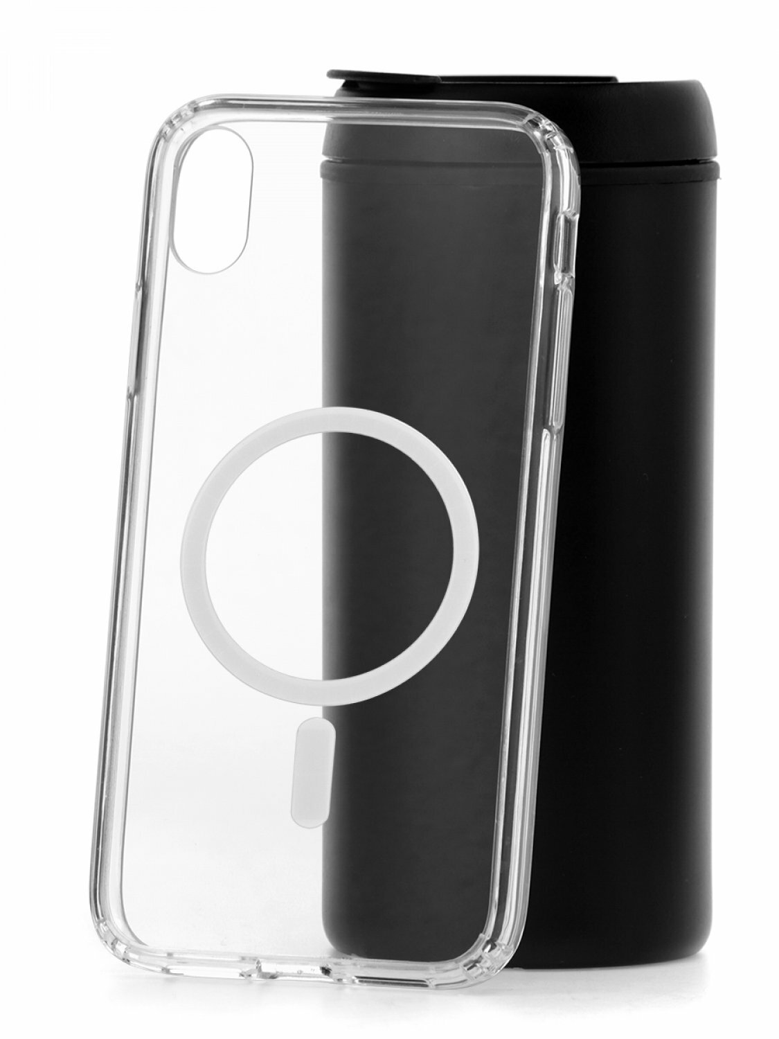 Чехол для Apple iPhone XR КRUЧЕ Acryl MagSafe Crystal, противоударный силиконовый бампер, прозрачная пластиковая накладка, кейс с защитой камеры