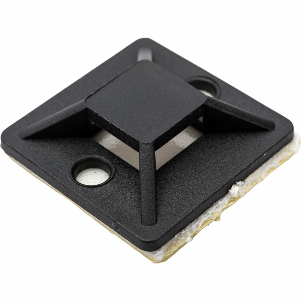 Самоклеящаяся площадка для крепления стяжек DORI 25х25 мм черная упаковка 100 шт 44765