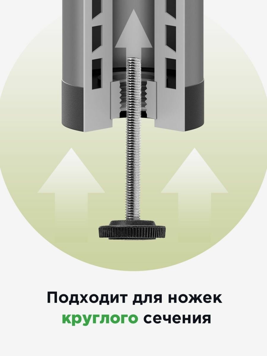 Резьбовая опора ножка М8х70 с пластиковым основанием 32мм (4шт) - фотография № 3