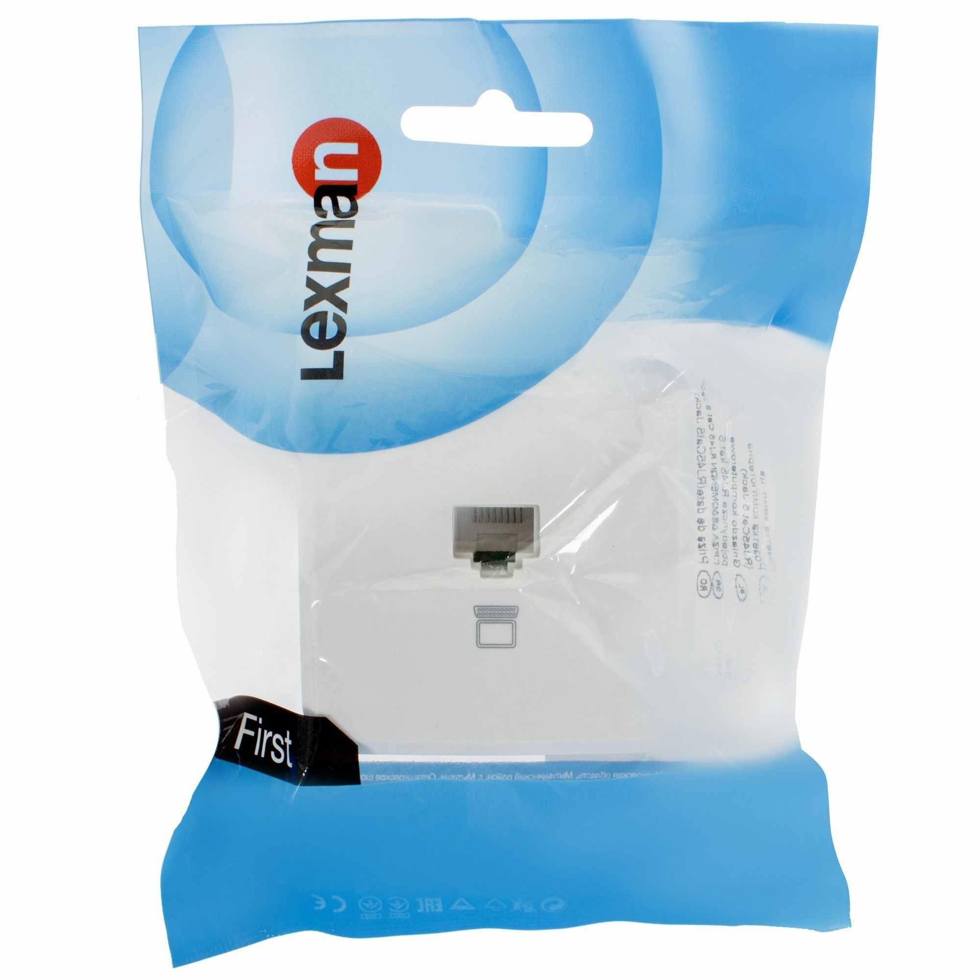 Розетка компьютерная накладная Lexman First RJ45, цвет белый - фото №2