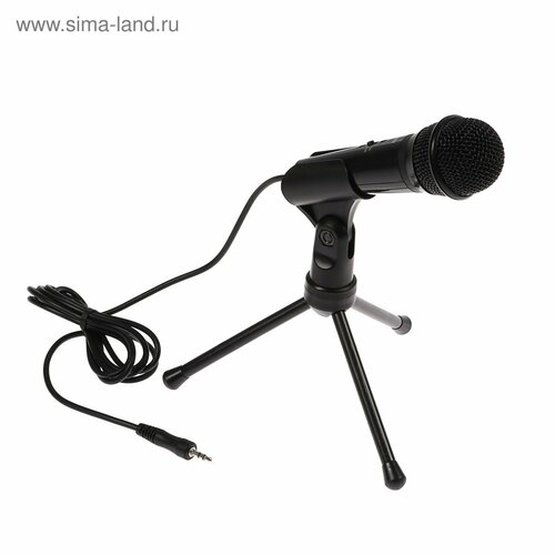 Микрофон RDM-120, 30 дБ, 2.2 кОм, разъём 3.5 мм, кабель 1.8 м, черный вокальный микрофон ritmix rdm 130 black