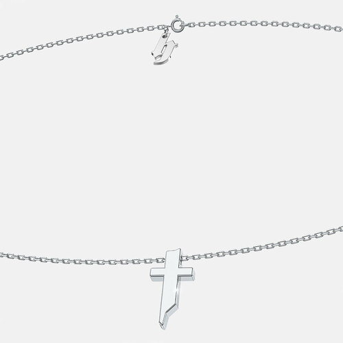 Крестик Hotchkis Jewelry, серебро, 925 проба, длина 40 см. fear of god футболка с бархатным принтом xl