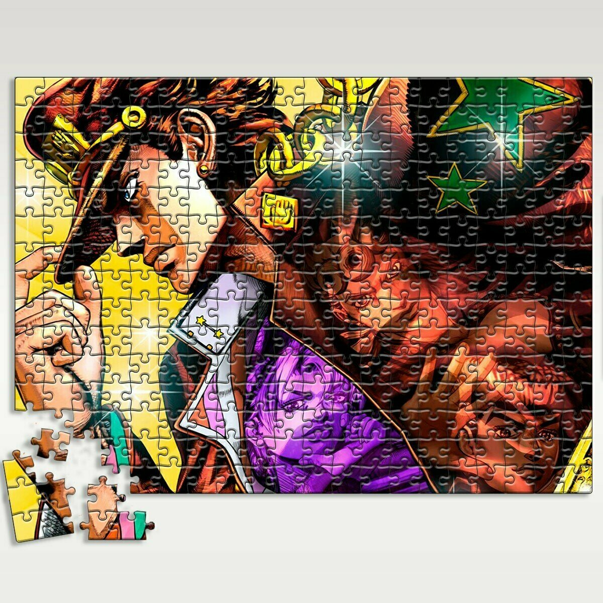 Пазл картонный А3: модель аниме JoJo ДжоДжо Джотаро Джованна - 8114