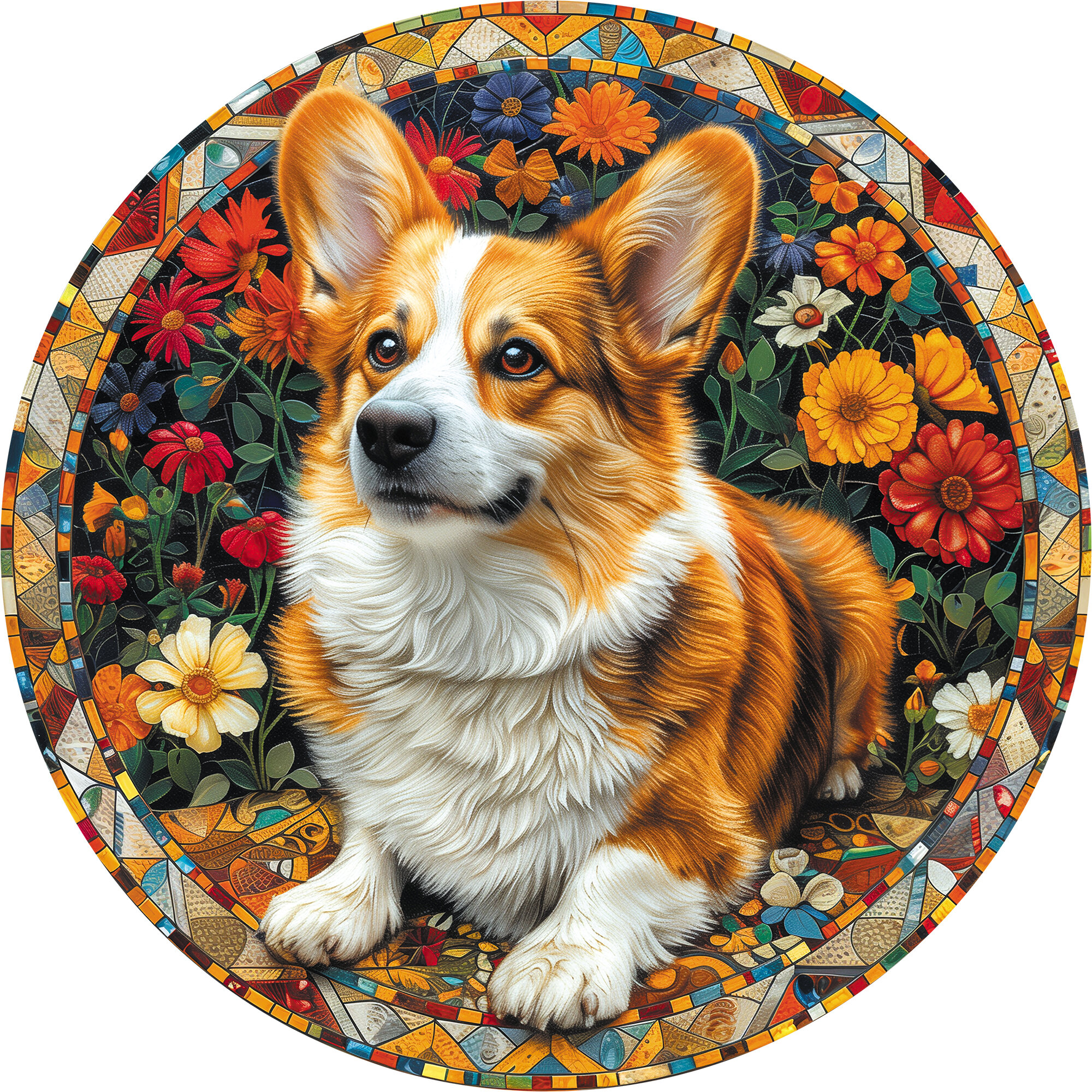 Деревянный пазл "Корги" коллекции "Мир собак" / 30х30см 260 деталей / Подарок для взрослых и детей