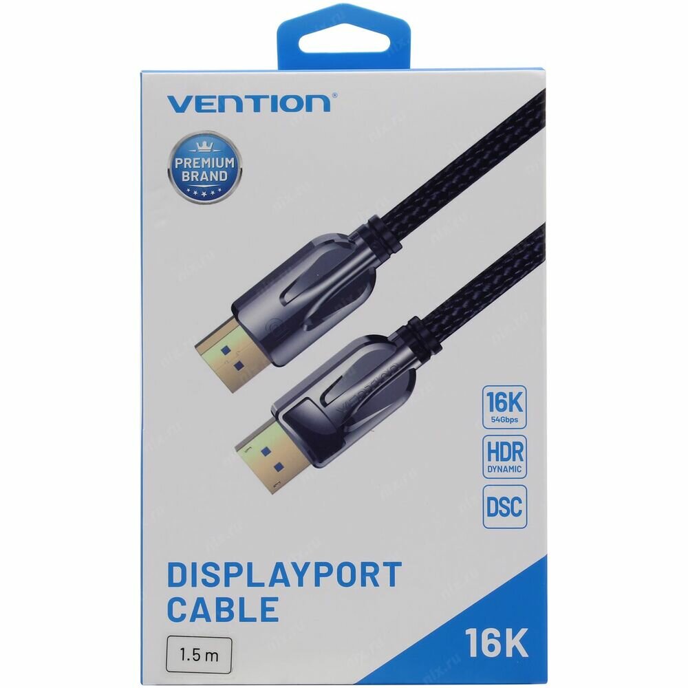 Кабель DisplayPort M/M 1.5м Vention HGABG v2.1 — фото 1