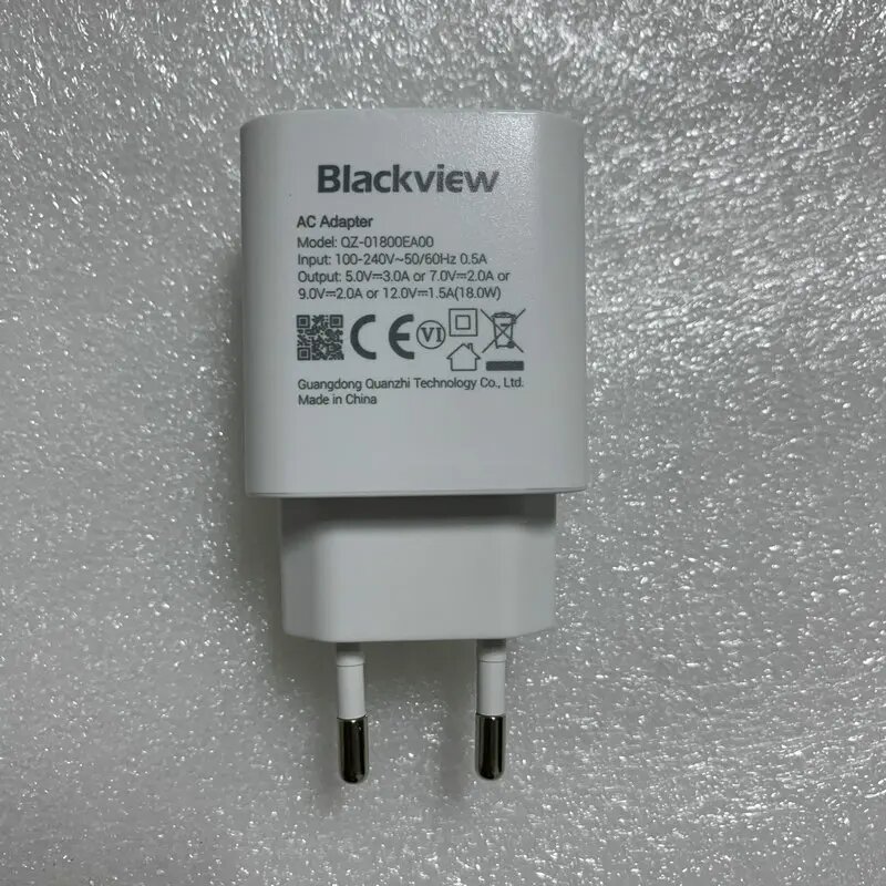 Адаптер питания для планшета Blackview Tab 16 Tab 15 Pro Tab 13 Tab 12 Pro, оригинальное дорожное быстрое зарядное устройство 18 Вт с европейской вилкой, USB-кабель Type-C, 18W EU Charger — фото 1