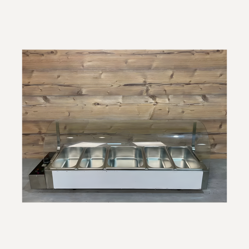 Изображение товара Мармит тепловой AIRHOT BM-100, 5 гастроемкостей, 1136x370x410 мм, нержавеющая сталь