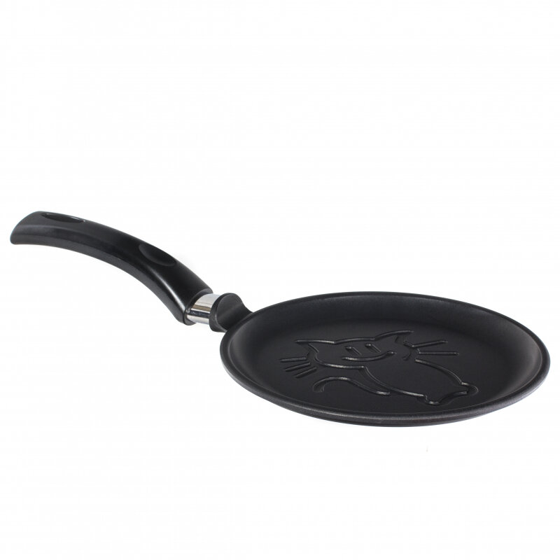 Сковорода антипригарная литая 6222К (Кот) блинница 22 см