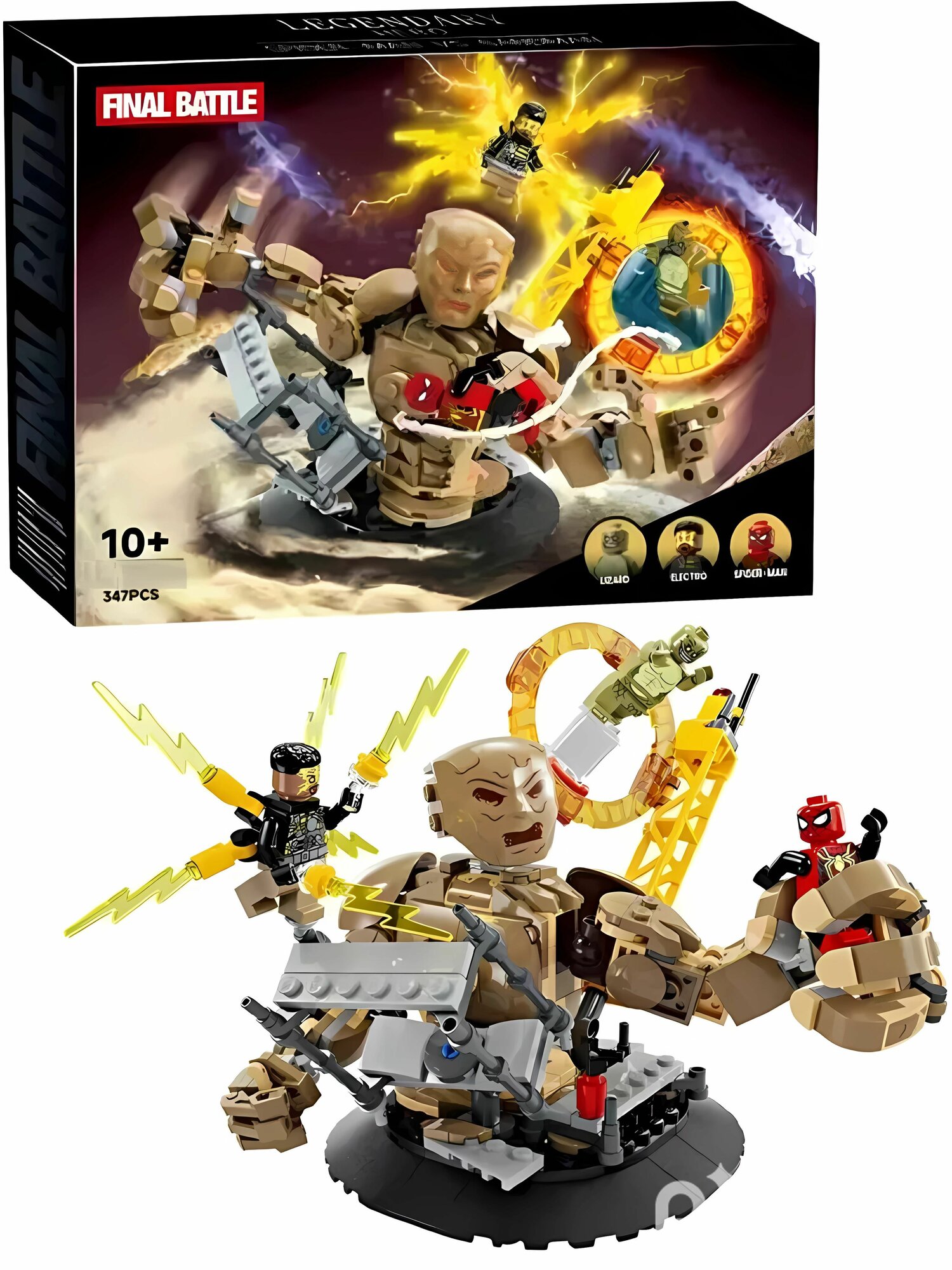 Конструктор Человек паук против Песочного человека 347 деталей