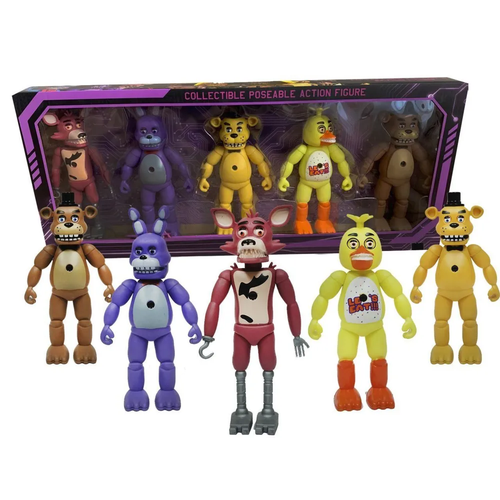 Набор фигурок Аниматроников 5 ночей у Фредди Five Nights at Freddys 5 фигурок подвижные со светом 1294₽