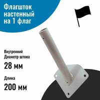Флагшток кронштейн для флага уличный настенный на 3 штока