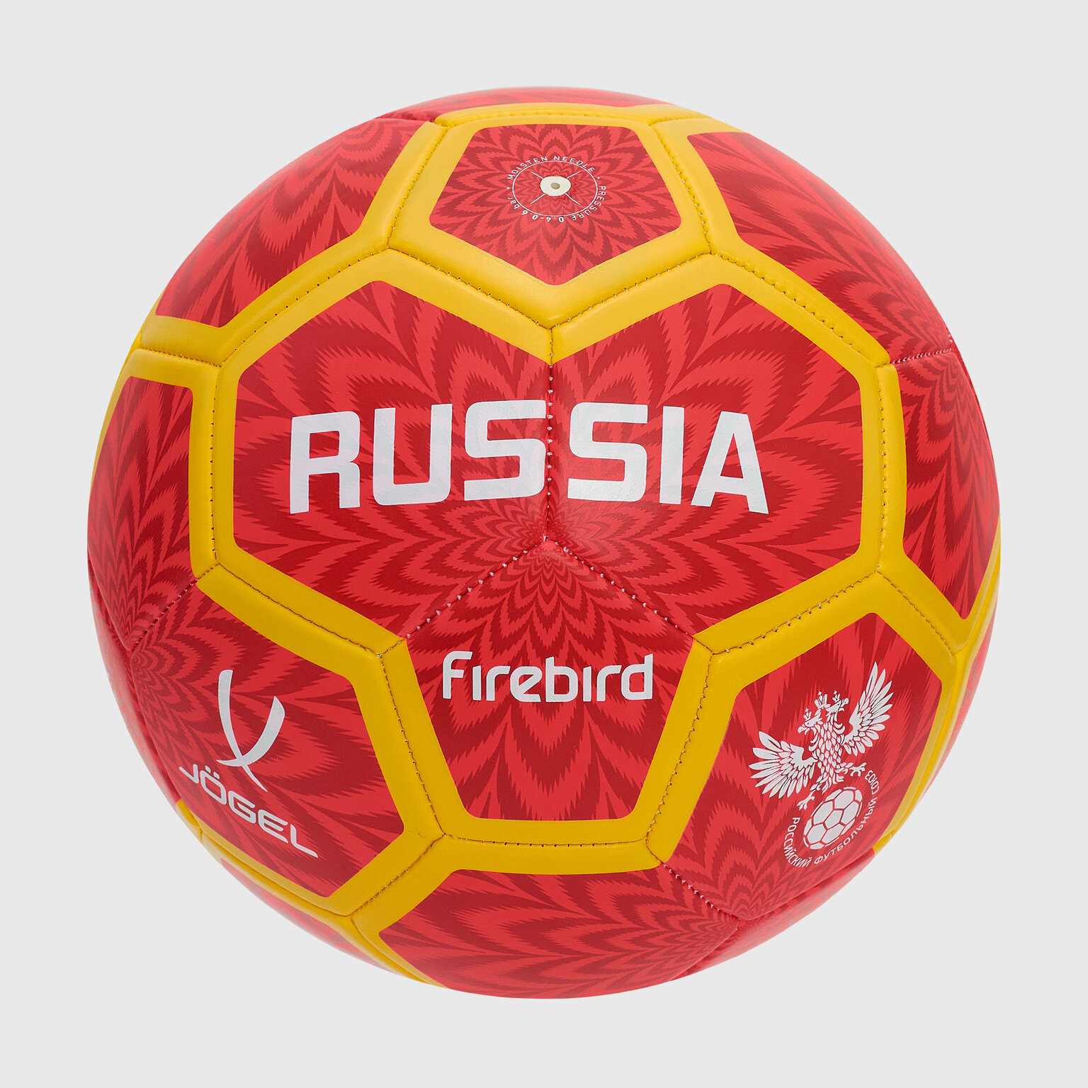 Футбольный мяч Jogel Russia Firebird ЦБ-00003933, размер 5, Желтый - Красный