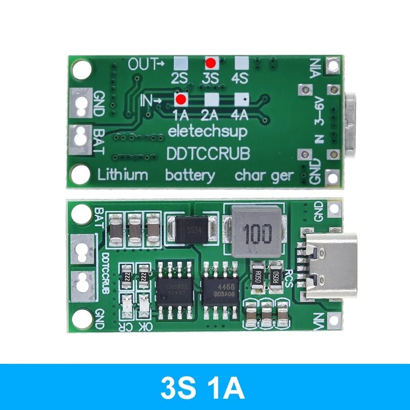 Зарядное устройство TZT DDTCCRUB для литиевых аккумуляторов 18650, 1PCS 3S 1A