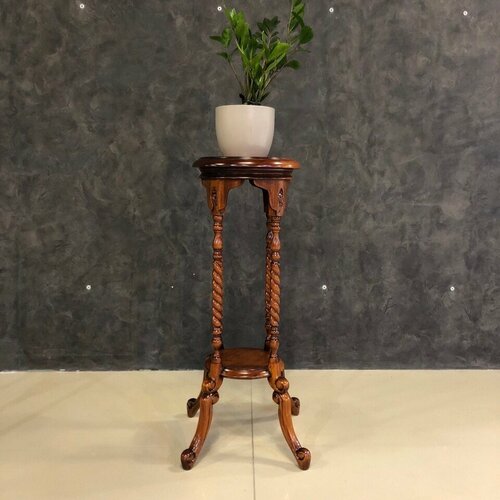 фото Подставка для цветов domkorleone из красного дерева (mahogany wood), sbpc-m, цвет орех naa (светло-коричневый) дом корлеоне